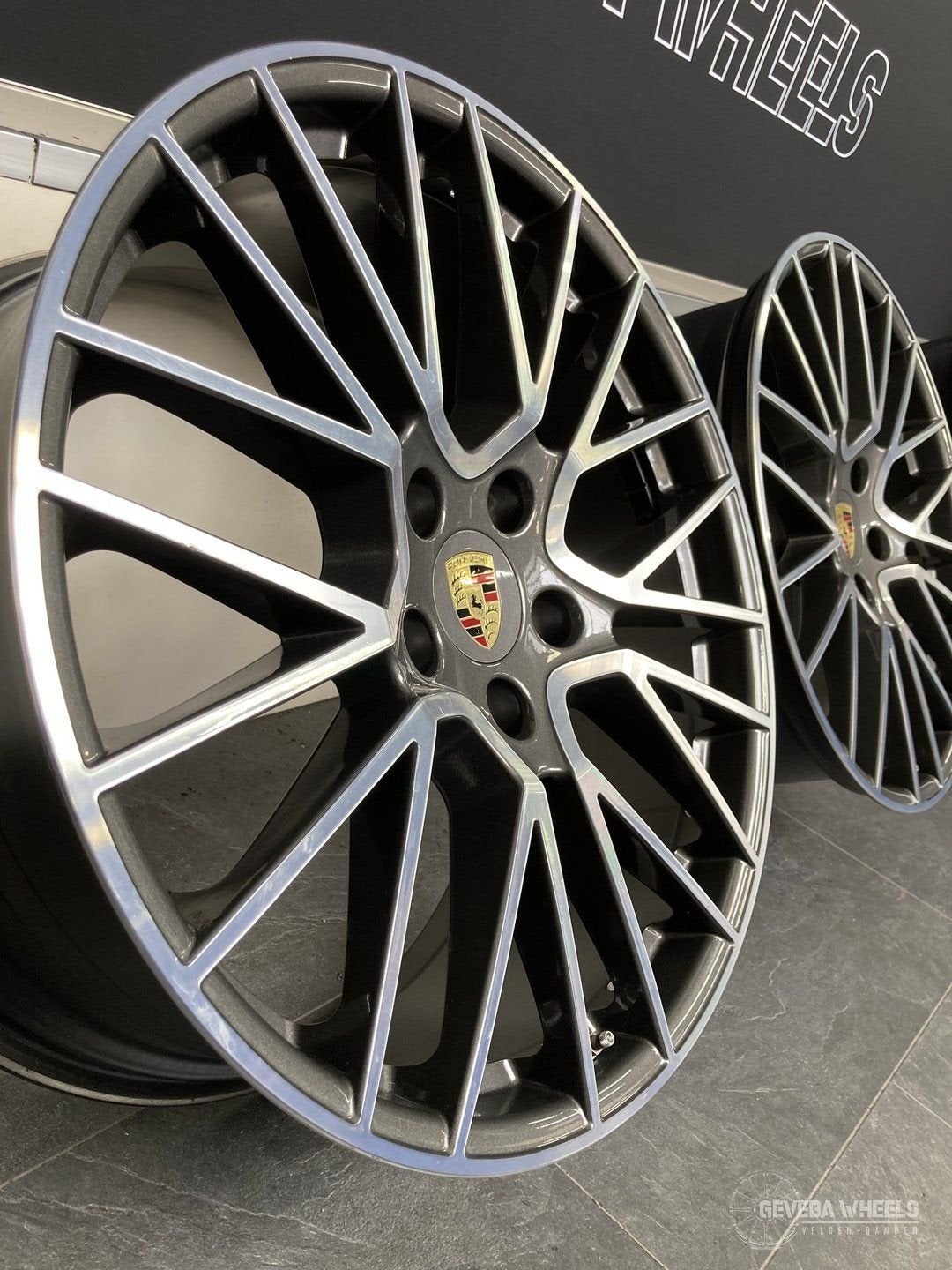 21” originele Porsche Cayenne 9Y / 9Y3 velgen breedset 5x130, Gebruikt, Velg(en), -, -
