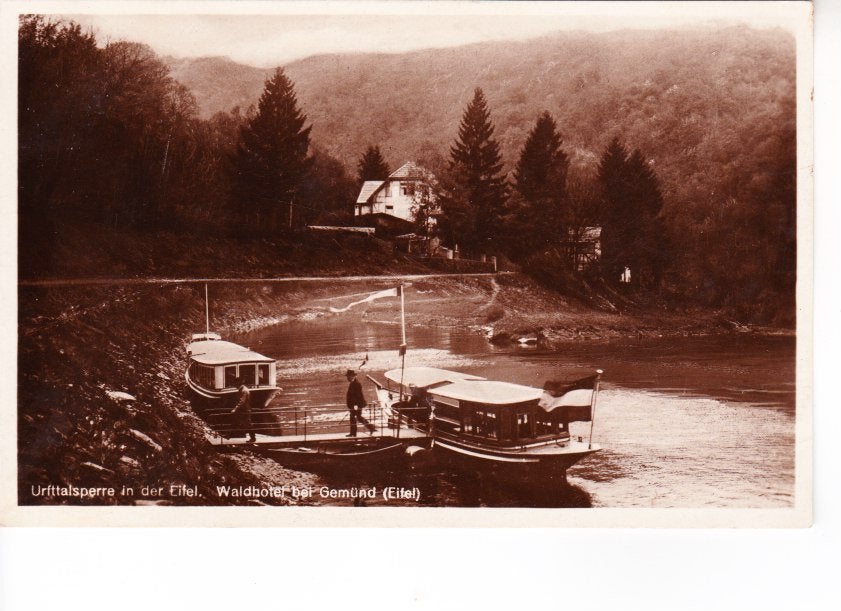 Urfttalsperre Eifel, Waldhotel bei Gemünd. Fotoglans. 27-09, Ophalen of Verzenden, 1920 tot 1940, Ongelopen, Duitsland