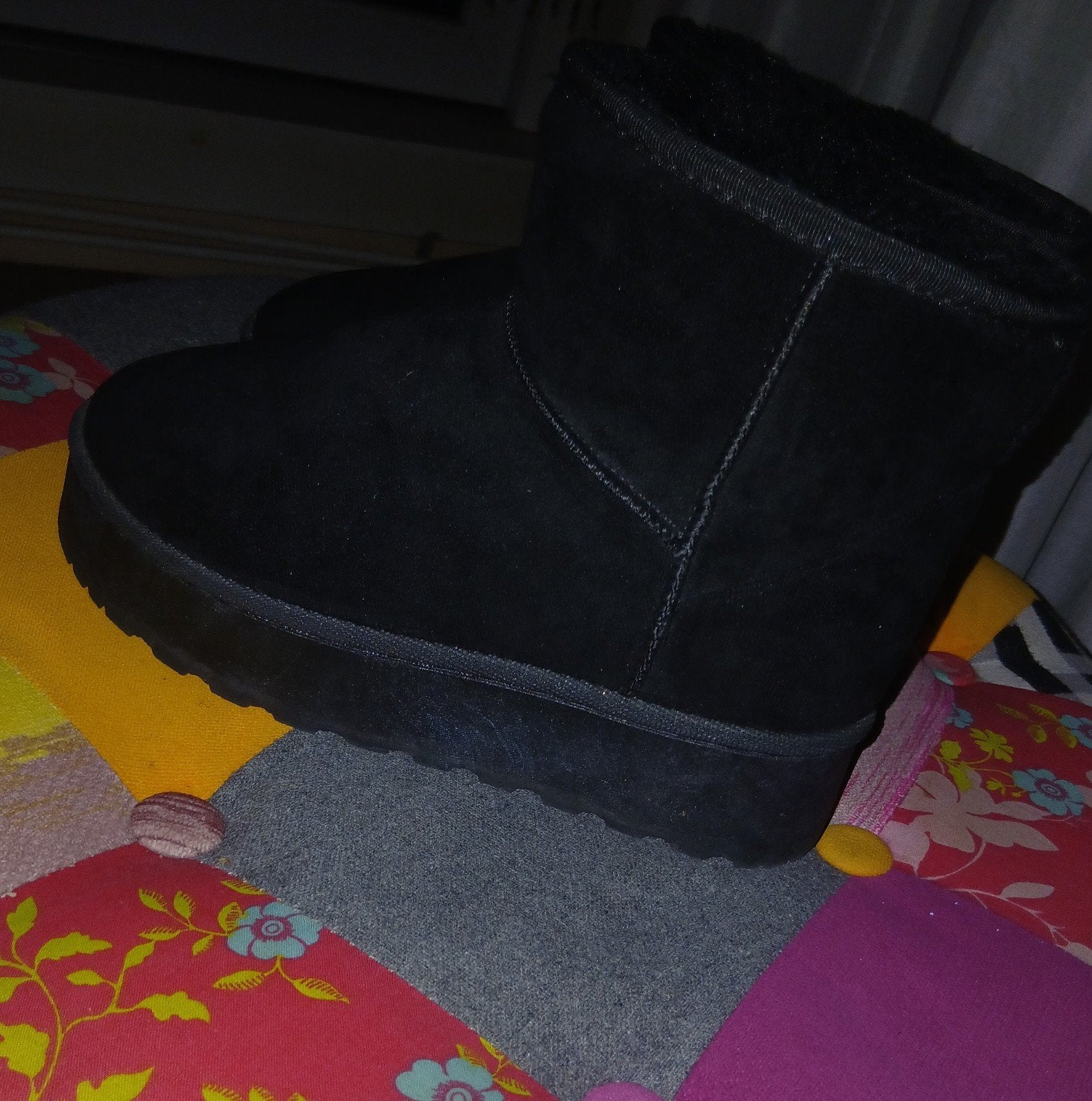 Platform Ugie Boots, Zwart, Lage of Enkellaarzen, Nieuw, Ophalen of Verzenden