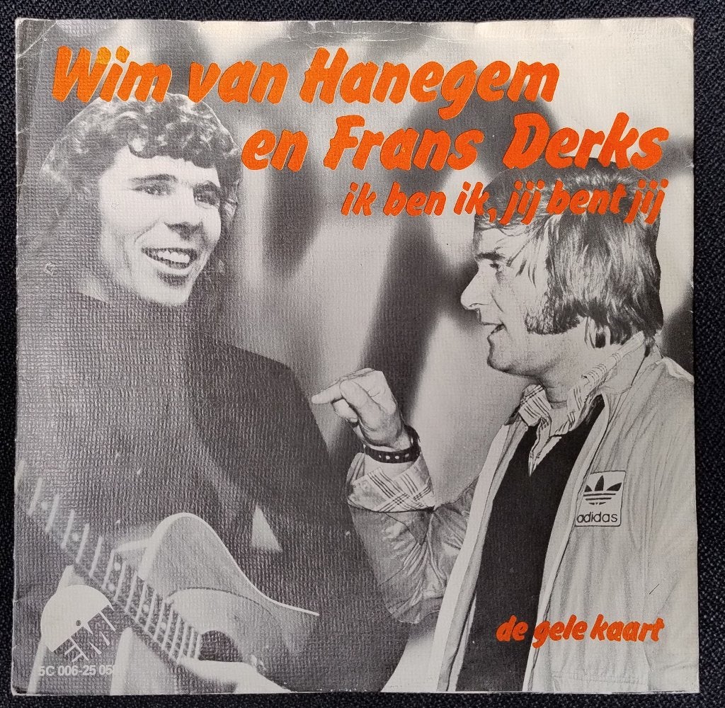 single WIM VAN HANEGEM met FRANS DERKS (feyenoord), Gebruikt, 7 inch, Ophalen of Verzenden, Overige typen