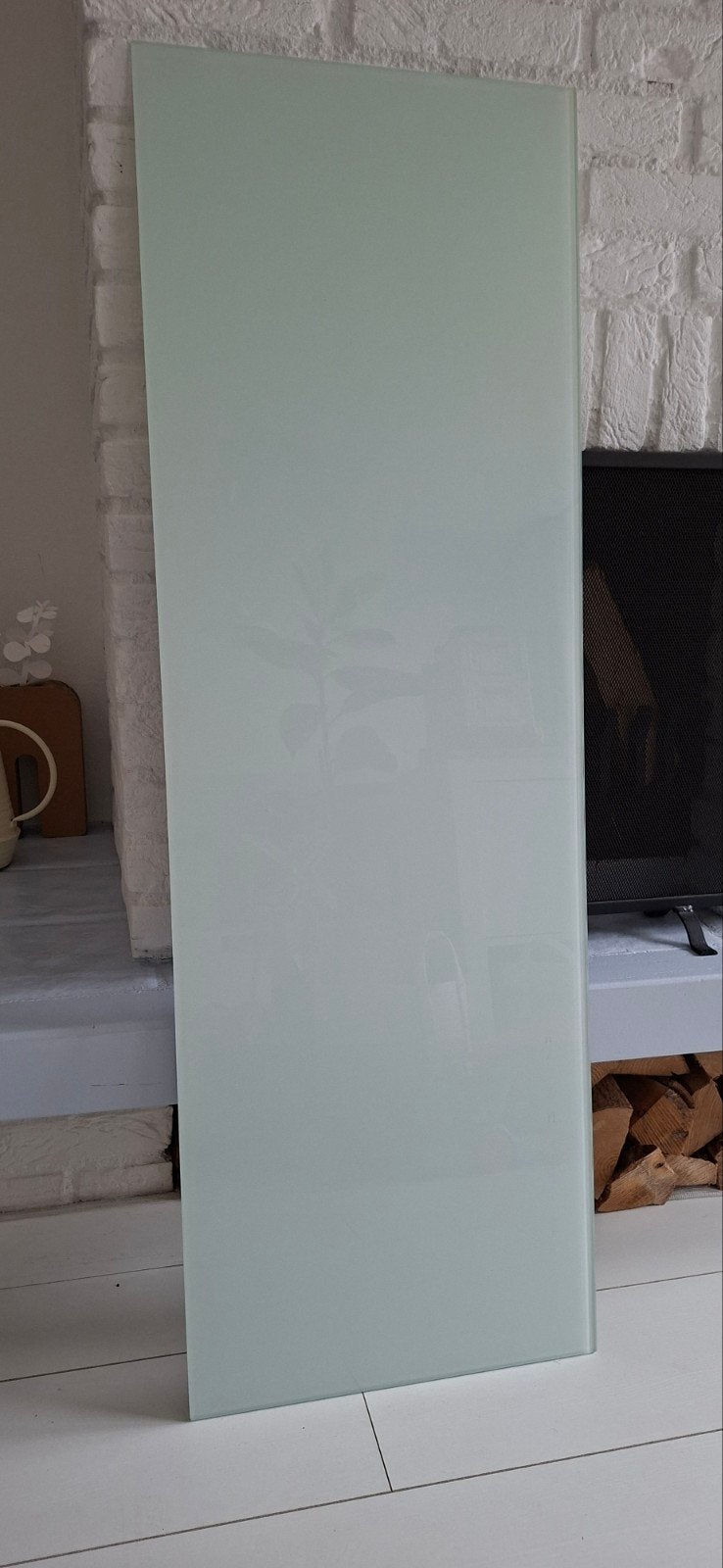 BESTÅ Bovenblad, glas/wit, 120x40 cm - Zo goed als nieuw, Ophalen, 100 tot 150 cm, Minder dan 50 cm, Rechthoekig