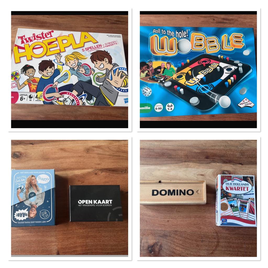 Set van 6 spellen, Hobby en Vrije tijd, Gezelschapsspellen | Kaartspellen, Drie of vier spelers, Ophalen of Verzenden, Zo goed als nieuw
