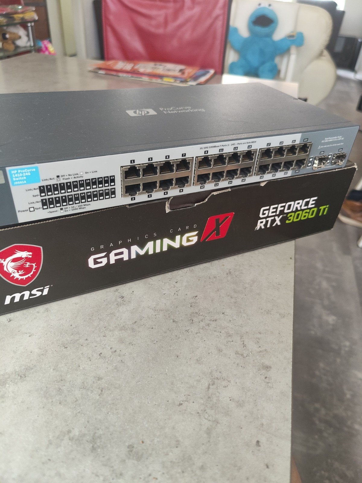HP ProCurve 1410-24G snelle Switch J9561A GLASVEZEL2X, Computers en Software, Netwerk switches, Ophalen of Verzenden