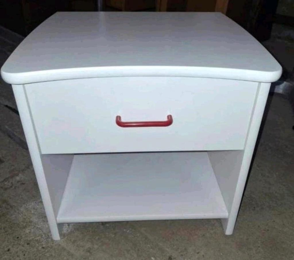 Wit nachtkastje, Ophalen, Zo goed als nieuw, Minder dan 45 cm, Minder dan 55 cm