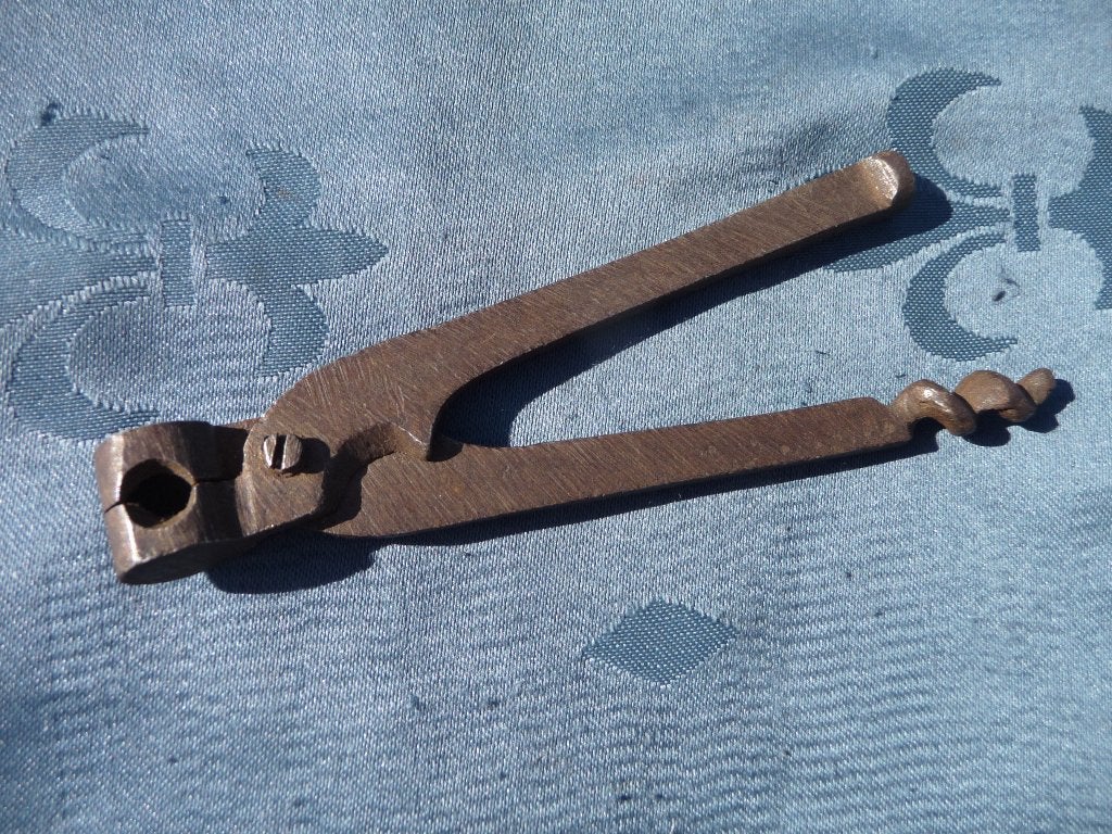 Antieke Combinatie KOGELTANG 8 m/m voor Pistool zwartkruit, Ophalen of Verzenden