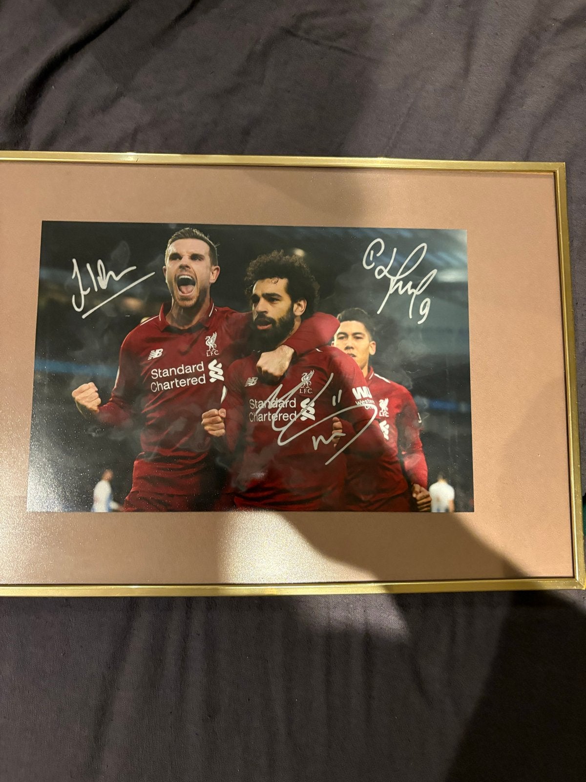 Gesigneerde foto Liverpool: Salah, Henderson, Firmino, Ophalen, Nieuw, Buitenlandse clubs, Poster, Plaatje of Sticker