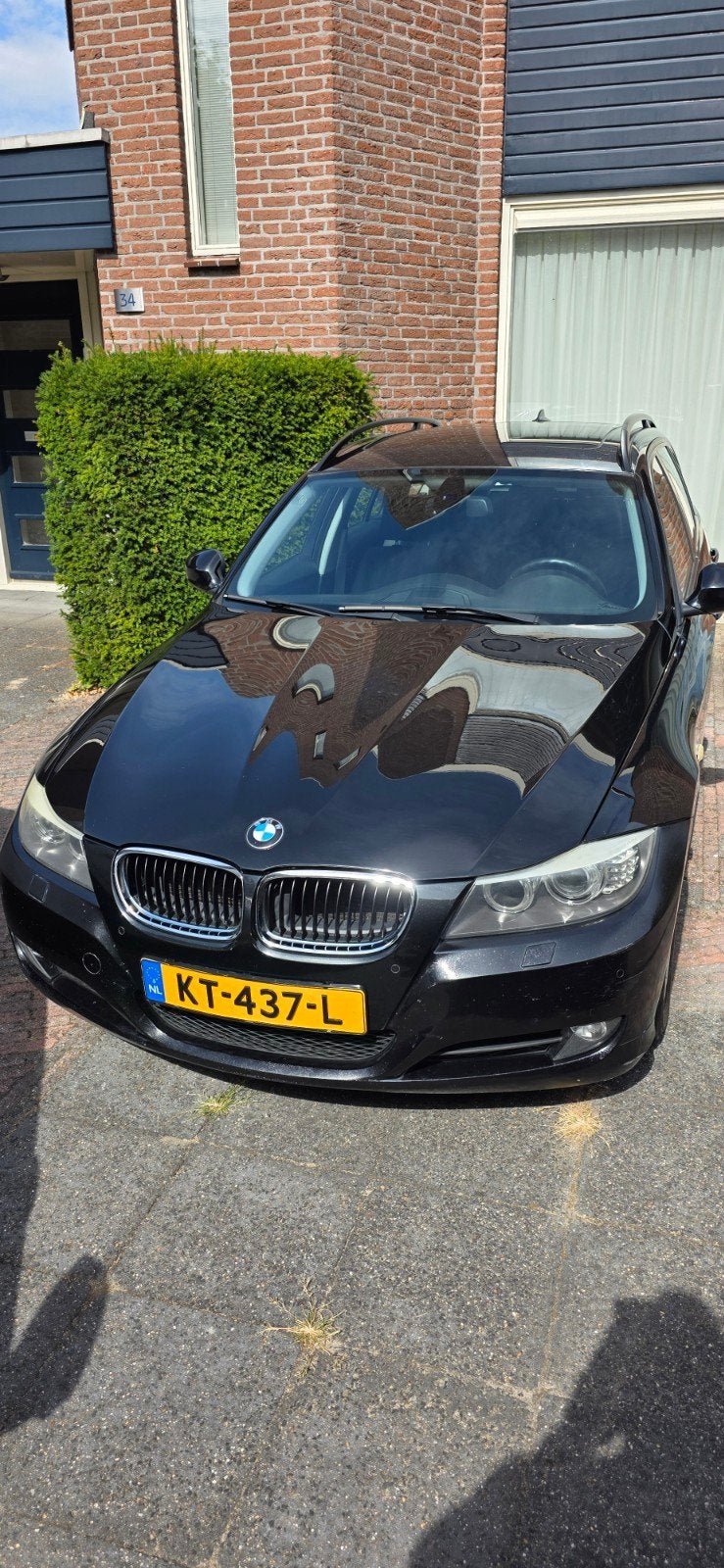 BMW 3-Serie 2.0 I 320 Touring 2009 Zwart, Auto's, Achterwielaandrijving, 1995 cc, 4 cilinders, Zwart