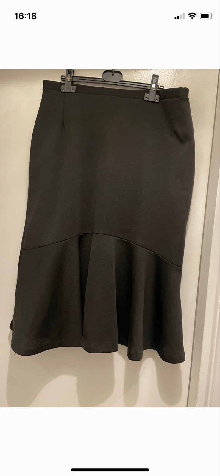 Zwarte mermaid rok met ruches - Maat 42, Kleding | Dames, Ophalen, Zwart, Maat 42/44 (L), Zo goed als nieuw