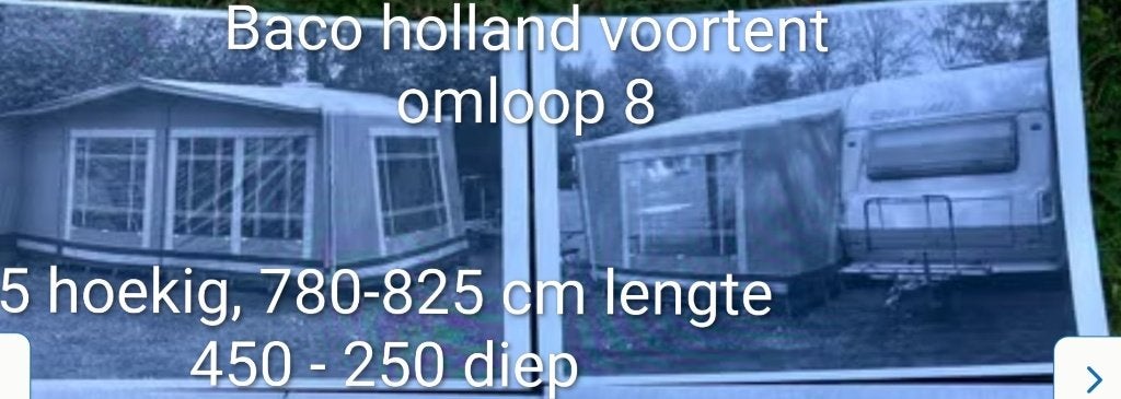 Baco holland bax voortent omloop 8, Ophalen, Zo goed als nieuw