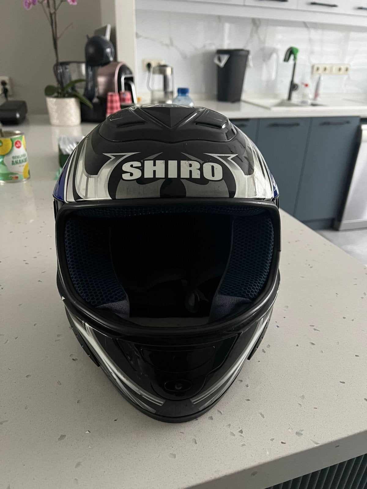 Shiro skoter/motor helm, Motoren, Ophalen, Tweedehands, XS, Overige merken
