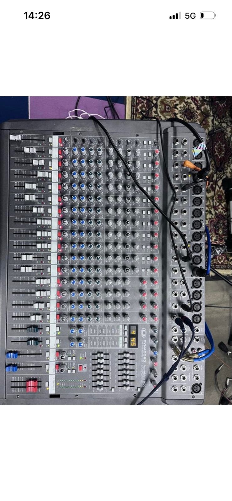 Dynacord Powermate 1600 Mengpaneel, Ophalen of Verzenden, Gebruikt, 20 kanalen of meer, Microfooningang