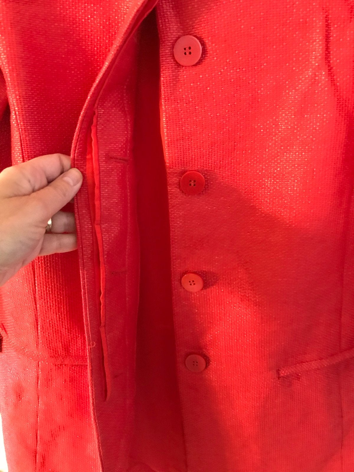 Stijlvolle rode zomerjas van Zara met ronde kraag, Ophalen of Verzenden, Zo goed als nieuw, Maat 38/40 (M), Rood