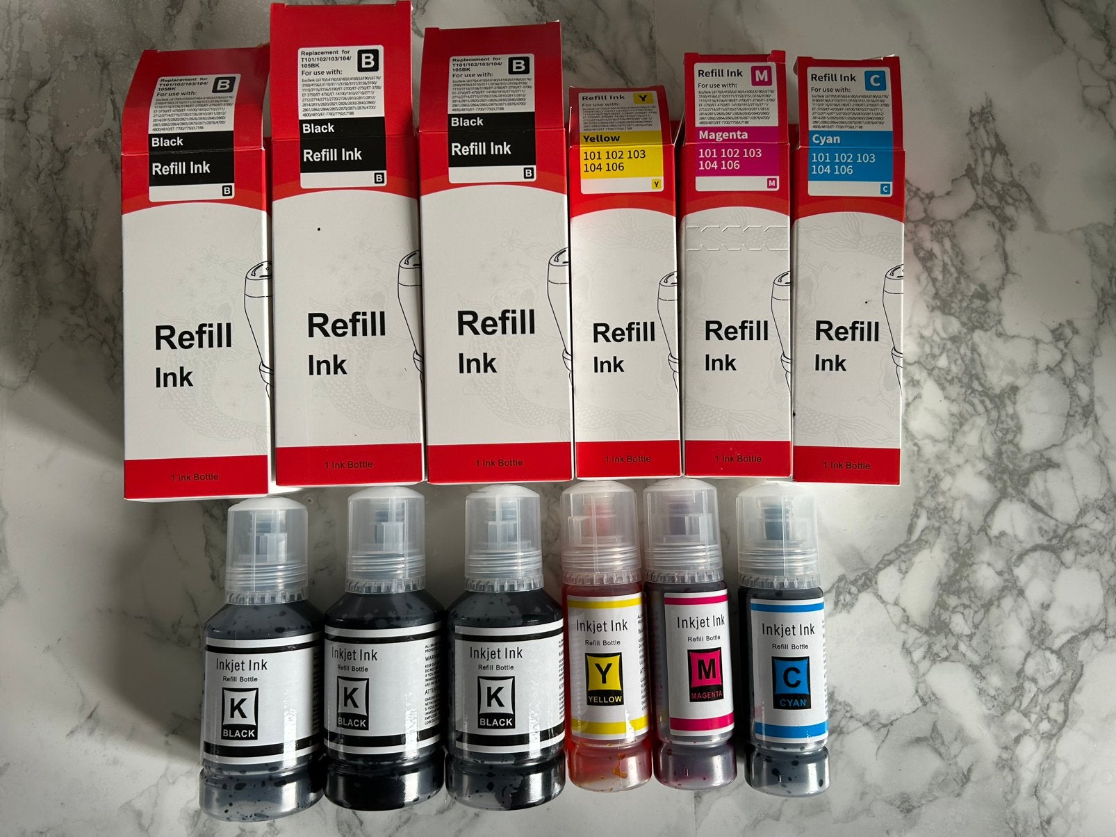 Epson EcoTank inktcartridges 6 stuks, Ophalen of Verzenden, Nieuw