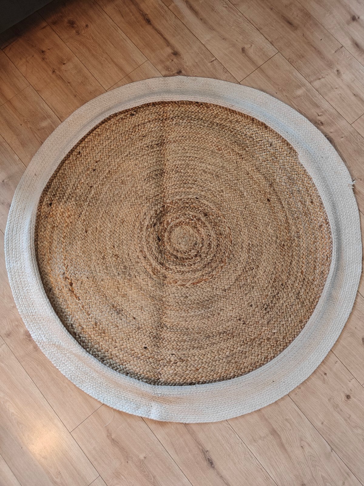 Xenos Jutte Vloerkleed Rond 120 cm, Rond, Ophalen of Verzenden, Zo goed als nieuw, Beige