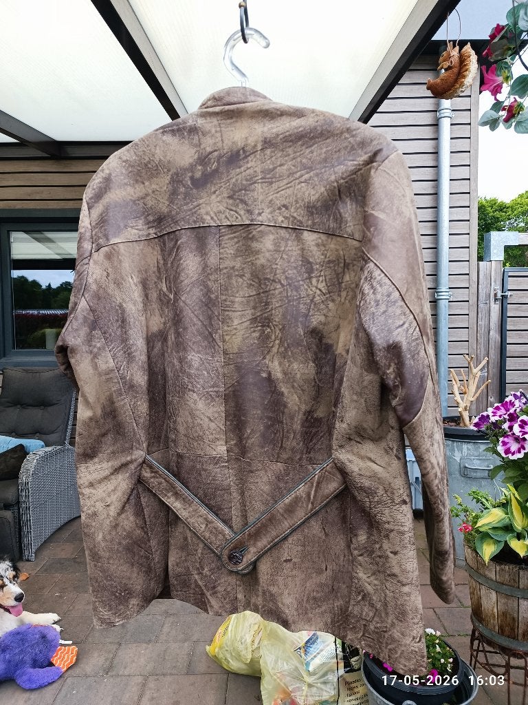 Beierse jas, Oktoberfeest, Klederdracht, leren blazer € 50, Ophalen of Verzenden, Zo goed als nieuw, Maat 52/54 (L), Zwart