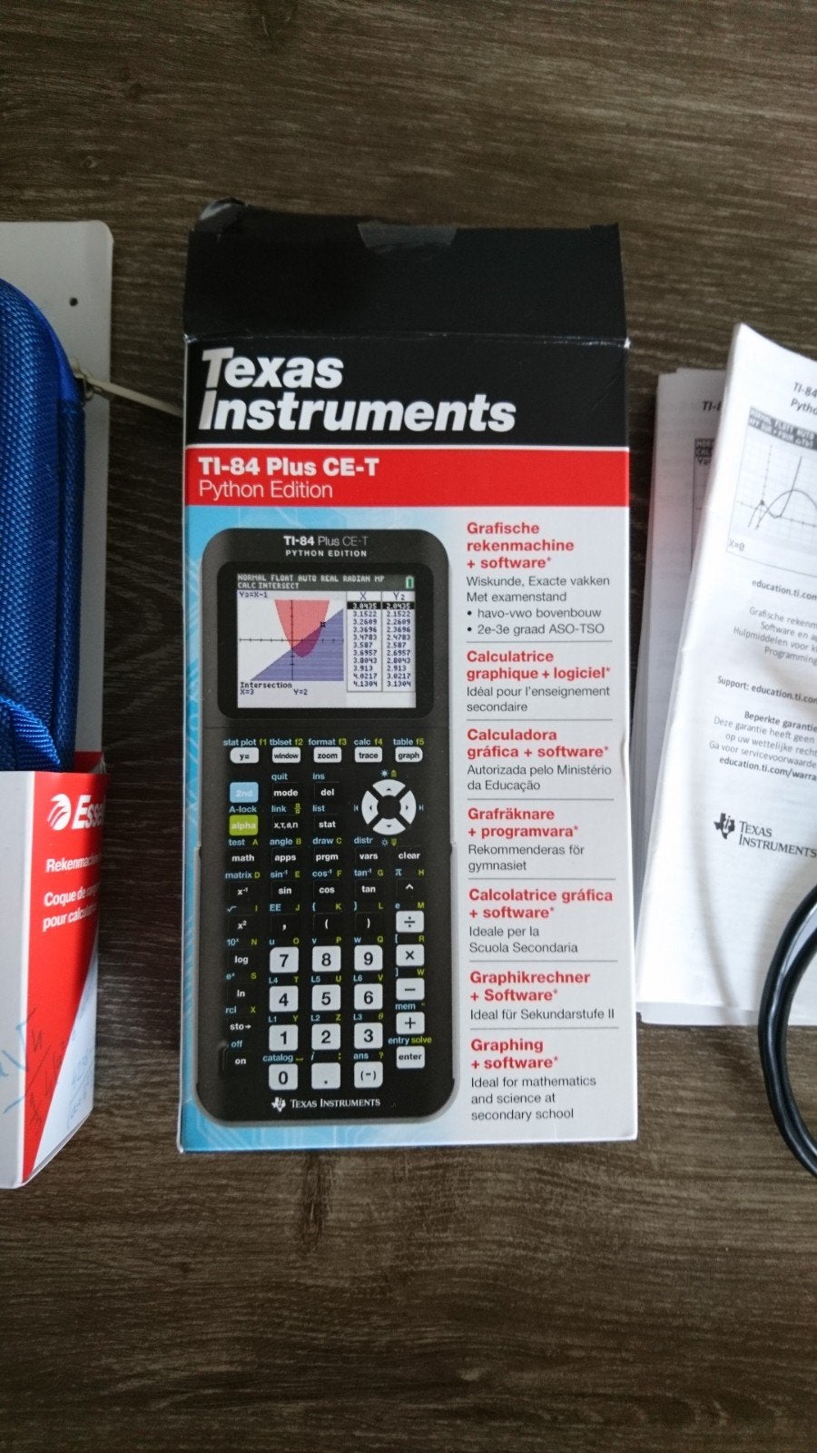 Texa TI-84 Plus CE-T + beschermcase, Ophalen of Verzenden, Grafische rekenmachine, Zo goed als nieuw