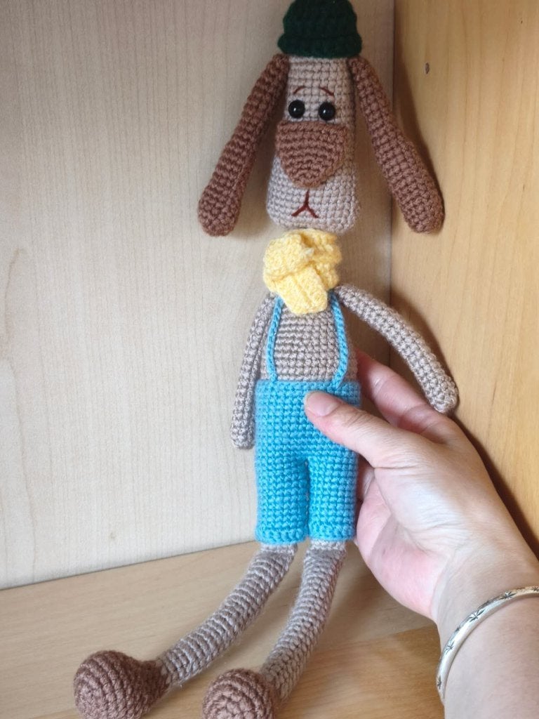 Gehaakte hond knuffel | handgemaakt schattig puppy cadeau, Ophalen of Verzenden, Nieuw, Knutselwerk