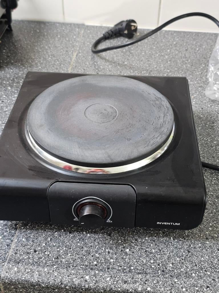 Inventum Vrijstaande Elektrische Kookplaat, Witgoed en Apparatuur, Kookplaten, Gebruikt, 3 kookzones of minder, Ophalen of Verzenden