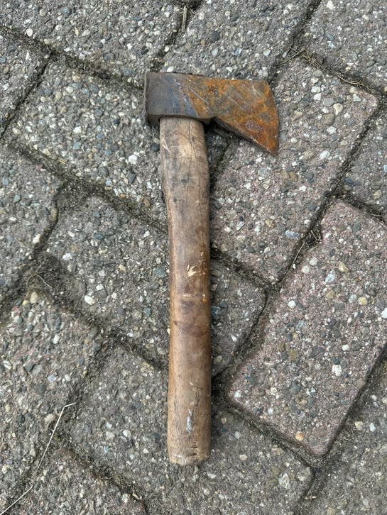 bijl met houten steel, Ophalen of Verzenden, Gebruikt, Overige typen