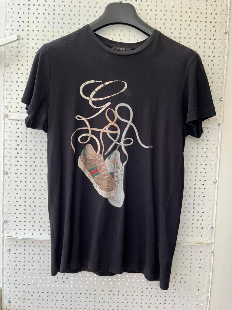 Gucci t-shirt maat L, Ophalen of Verzenden, Gedragen, Maat 52/54 (L), Zwart