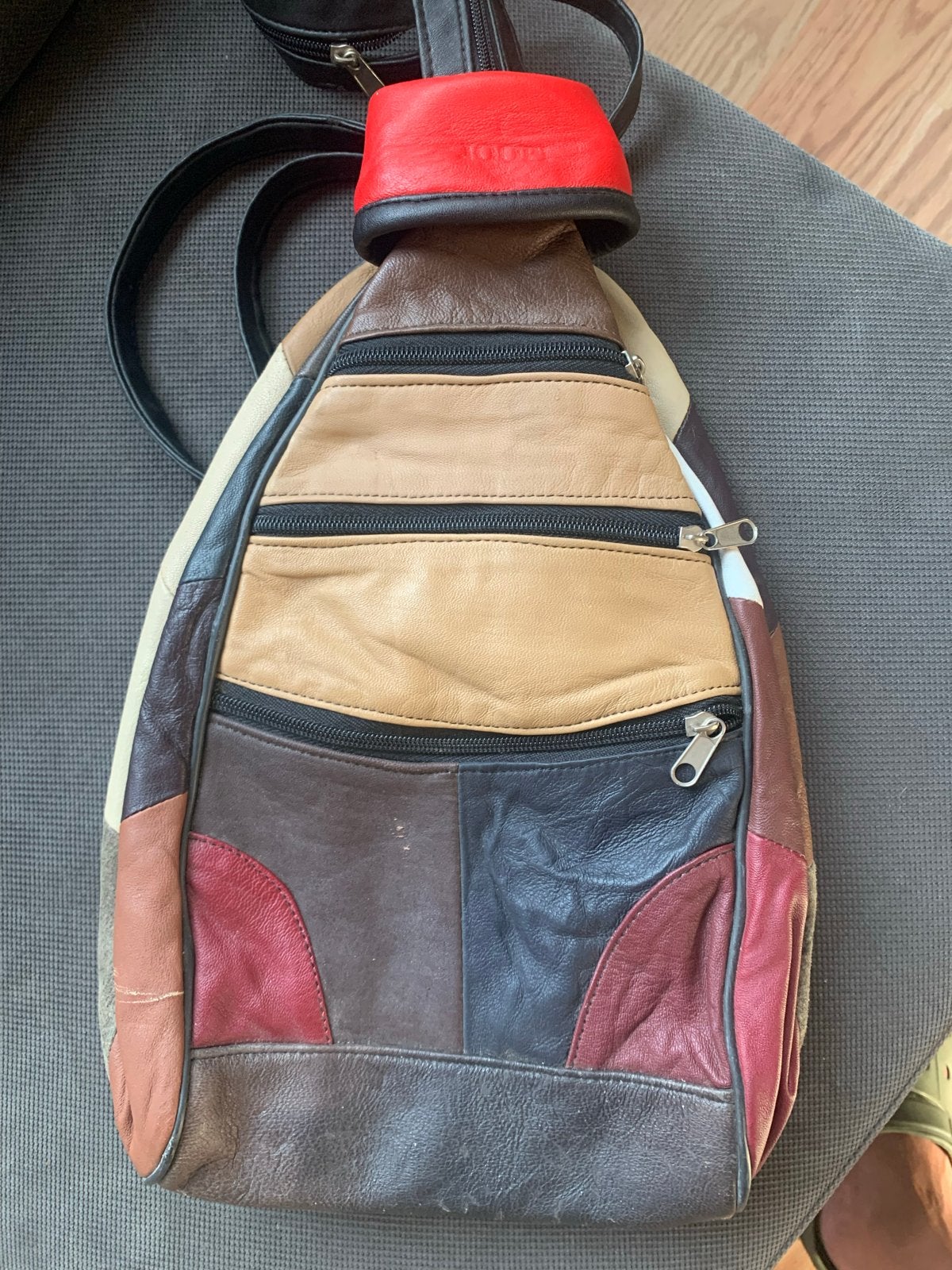 Joop Unieke Leren Sling Bag - Patchwork Design, Gebruikt, 25 tot 40 cm, Ophalen, Overige merken