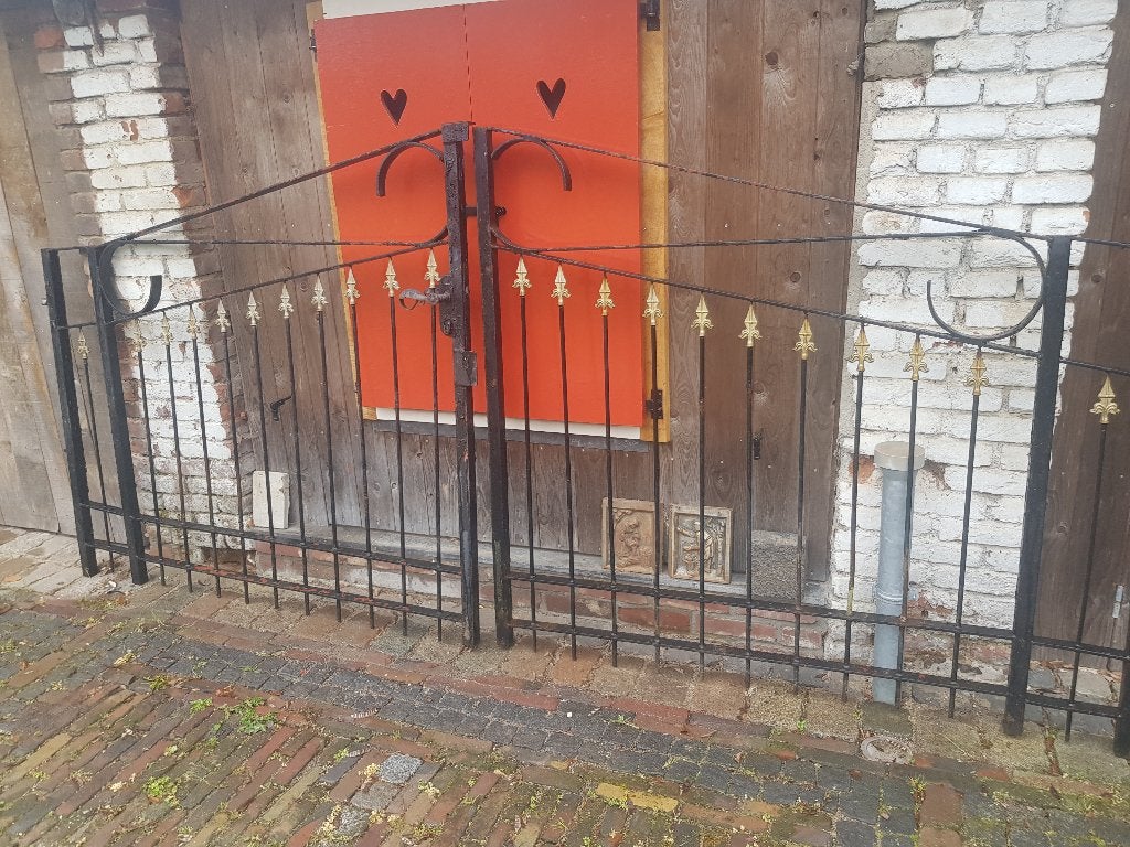 sierpoort met palen, Tuin en Terras, Ophalen, Gebruikt, 150 tot 200 cm, IJzer