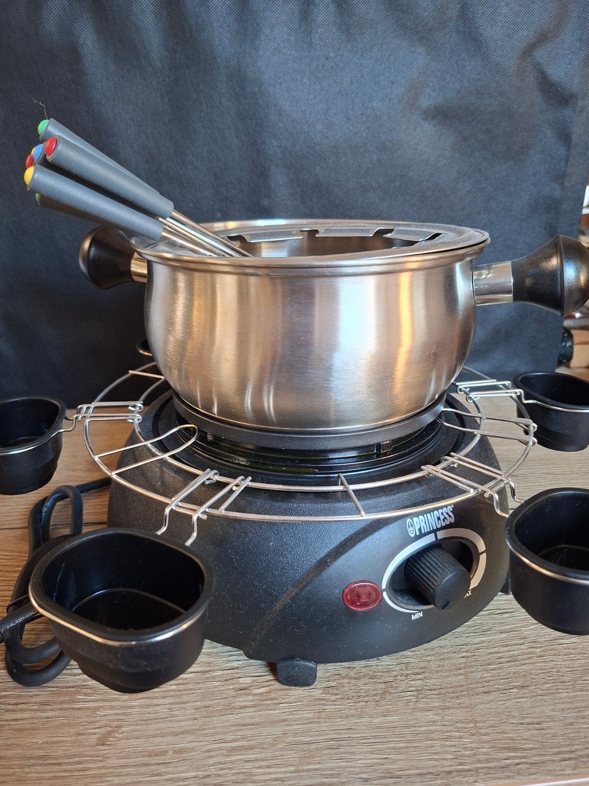 Princess elektrische fondueset met 8 vorkjes, Witgoed en Apparatuur, Ophalen of Verzenden, Gebruikt, Elektrisch, Fondueset