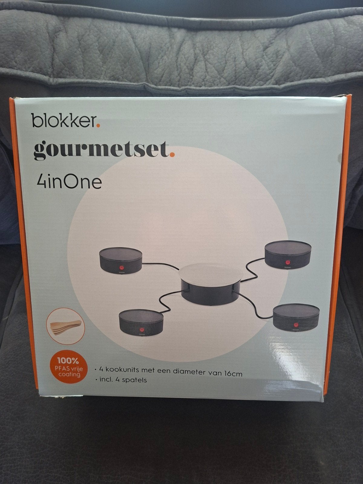Blokker Gourmetset 4inOne - 4 personen, PFAS-vrij, Witgoed en Apparatuur, Gourmetstellen, Ophalen of Verzenden, Nieuw, 4 t/m 7 personen
