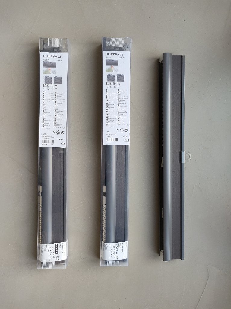 Ikea Hoppvals Plisségordijn 60x155 - Grijs-Nieuw (Per 1/2/3), Nieuw, Grijs, 150 tot 200 cm, 50 tot 100 cm