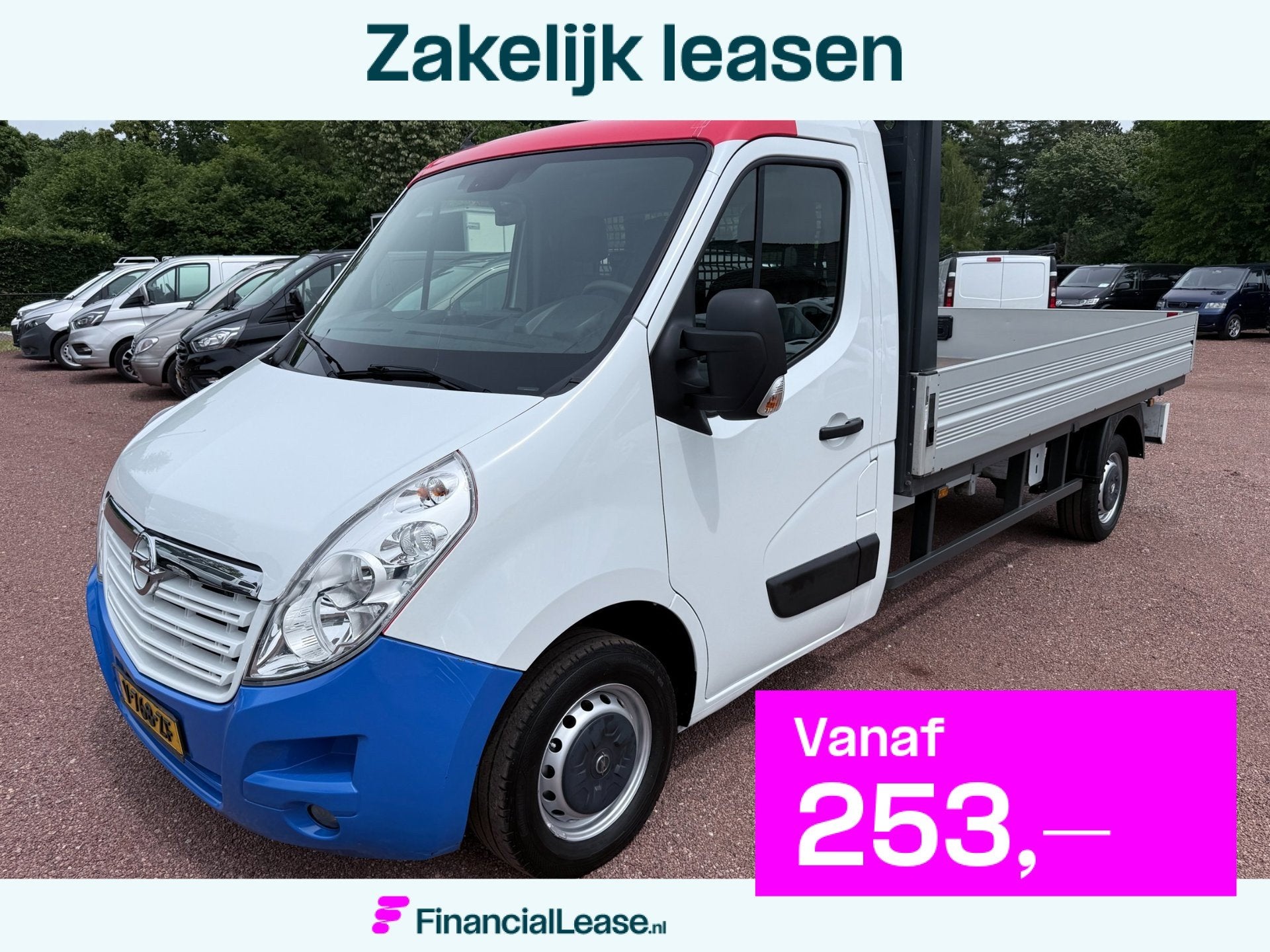 Opel Movano 2.3 CDTI 170PK Open Laadbak Pick-up Navi / Airco, Gebruikt, Euro 6, 4 cilinders, 2500 kg