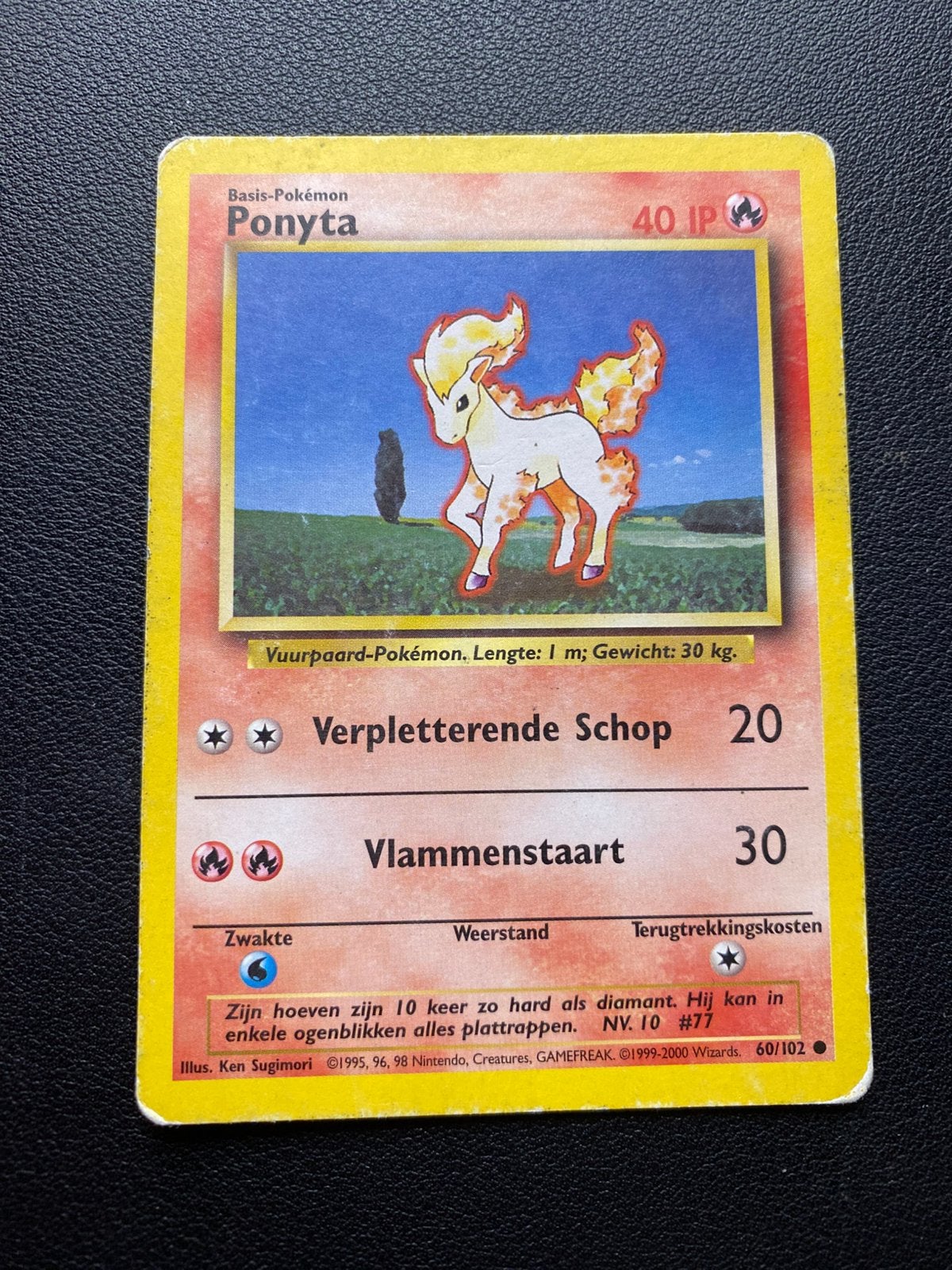 Ponyta - Base Set - 60/102 - Pokemon kaart, Ophalen of Verzenden, Gebruikt