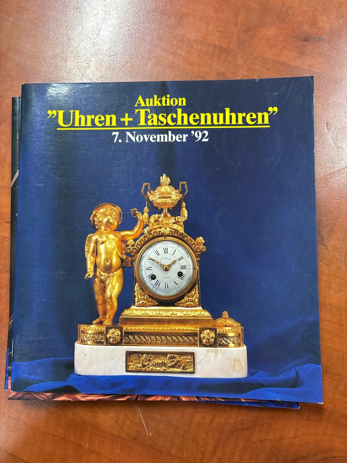Veilingcatalogus "Uhren + Taschenuhren" 7 november '92, Ophalen of Verzenden