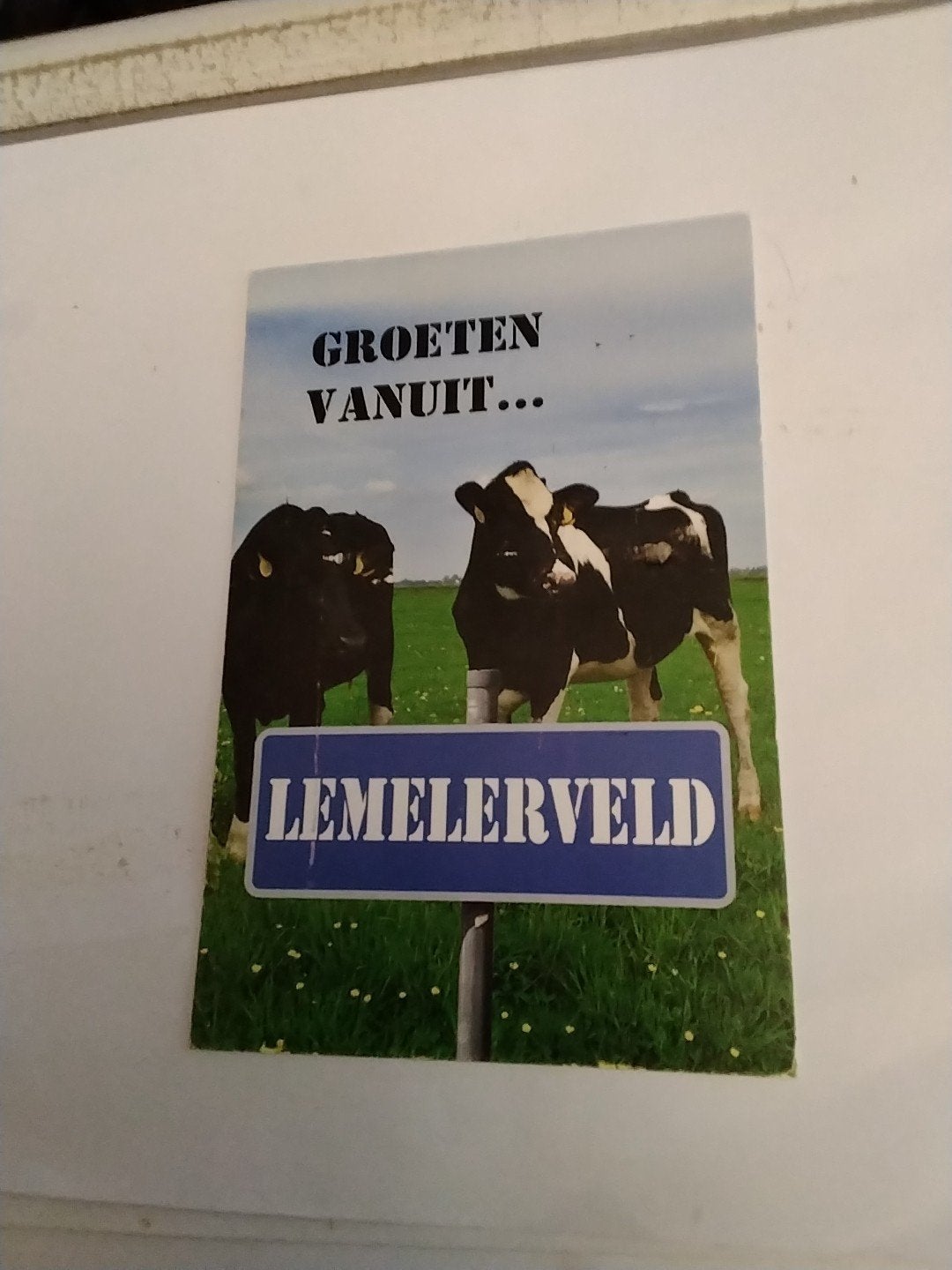 Ansichtkaart Groeten vanuit Lemelerveld met koeien, Ophalen of Verzenden, 1980 tot heden, Gelopen, Overijssel