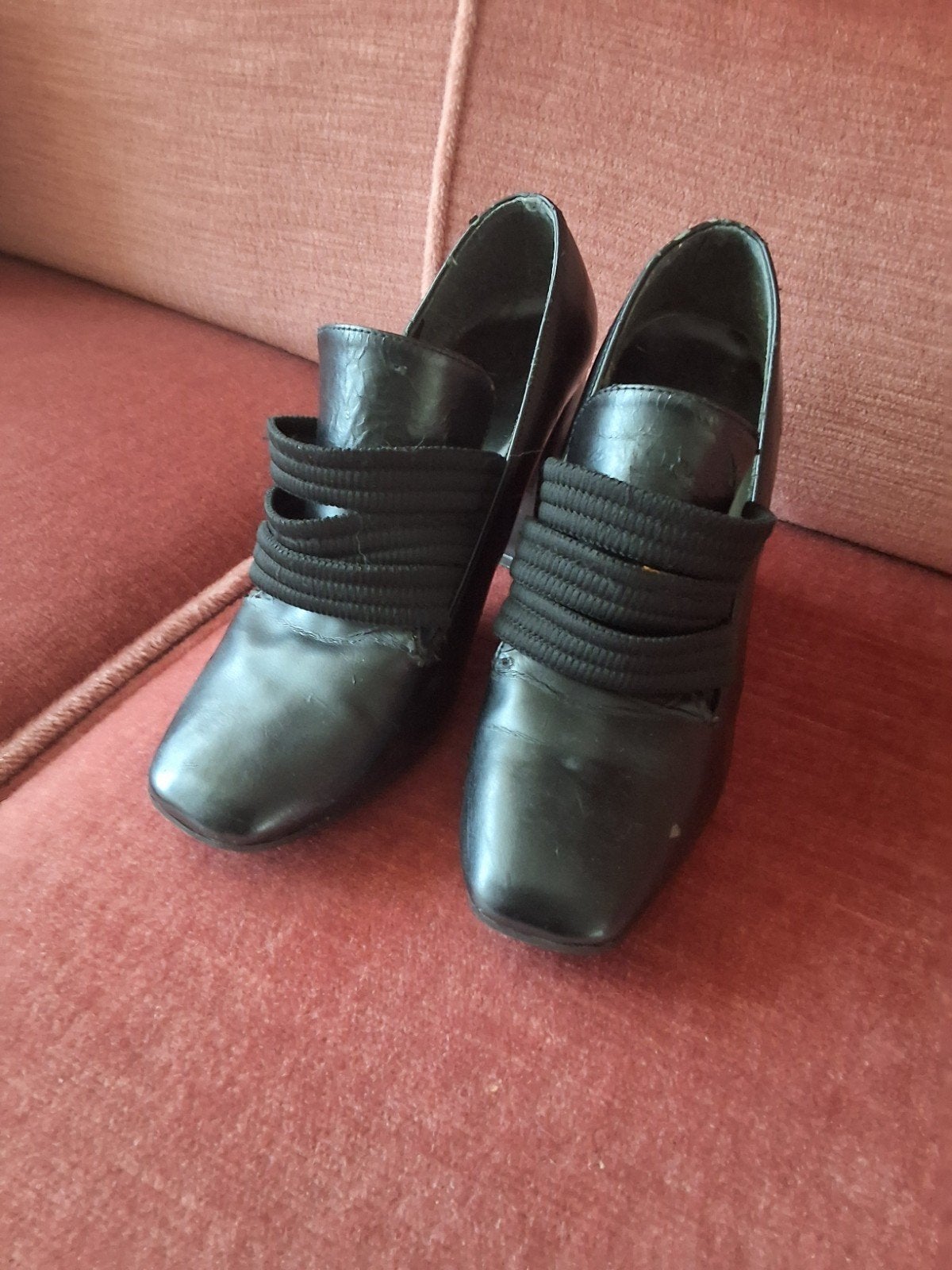 Orginele vintage Dior schoenen met blok hak maat 38, Ophalen of Verzenden, Zwart