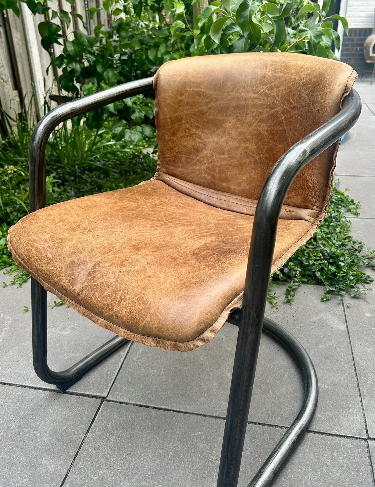 Stoel Eleonora Norbert, Huis en Inrichting, Stoelen, Ophalen, Gebruikt, Bruin, Leer
