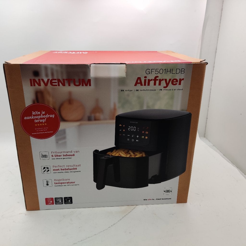 Inventum GF501HLDB Airfryer XL - 5L NIEUW! nu voor €49.99, I, Airfryer XL, Nieuw, Ophalen of Verzenden