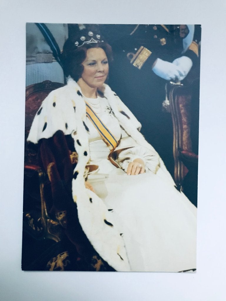 Foto ansichtkaart Inhuldiging H.M. Koningin Beatrix 1980, 1980 tot heden, Foto, Ophalen of Verzenden, Zo goed als nieuw