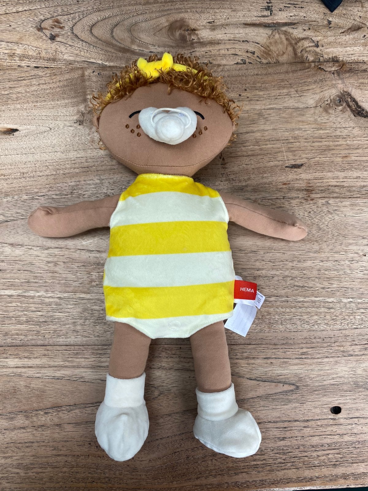 Zachte pop met magnetisch speentje, Hema, zgan, Ophalen of Verzenden, Zo goed als nieuw, Babypop