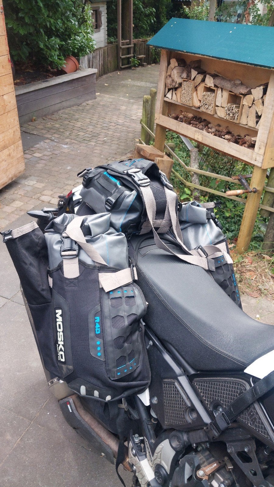 Mosko Moto Reckless 40 V3.0 + Tanktas + Accessoires, Ophalen, Gebruikt