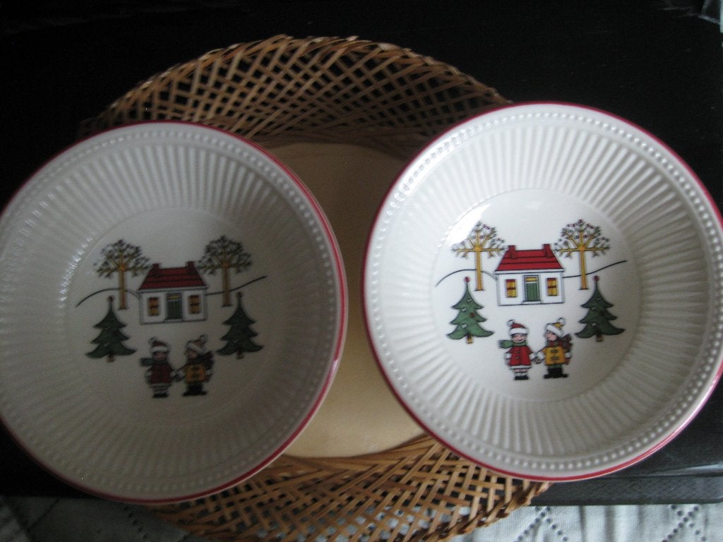 kerst wedgwood 2 schaaltjes, Verzenden, Zo goed als nieuw