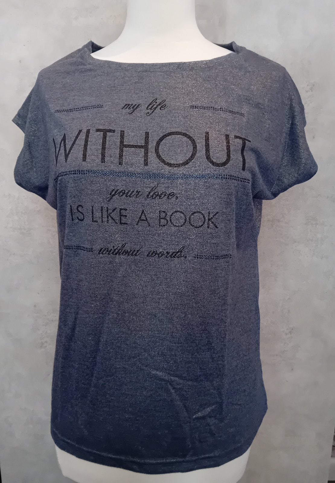 > Leuk shirt, Geisha!, Maat 38/40 (M), Blauw, Ophalen of Verzenden, Zo goed als nieuw