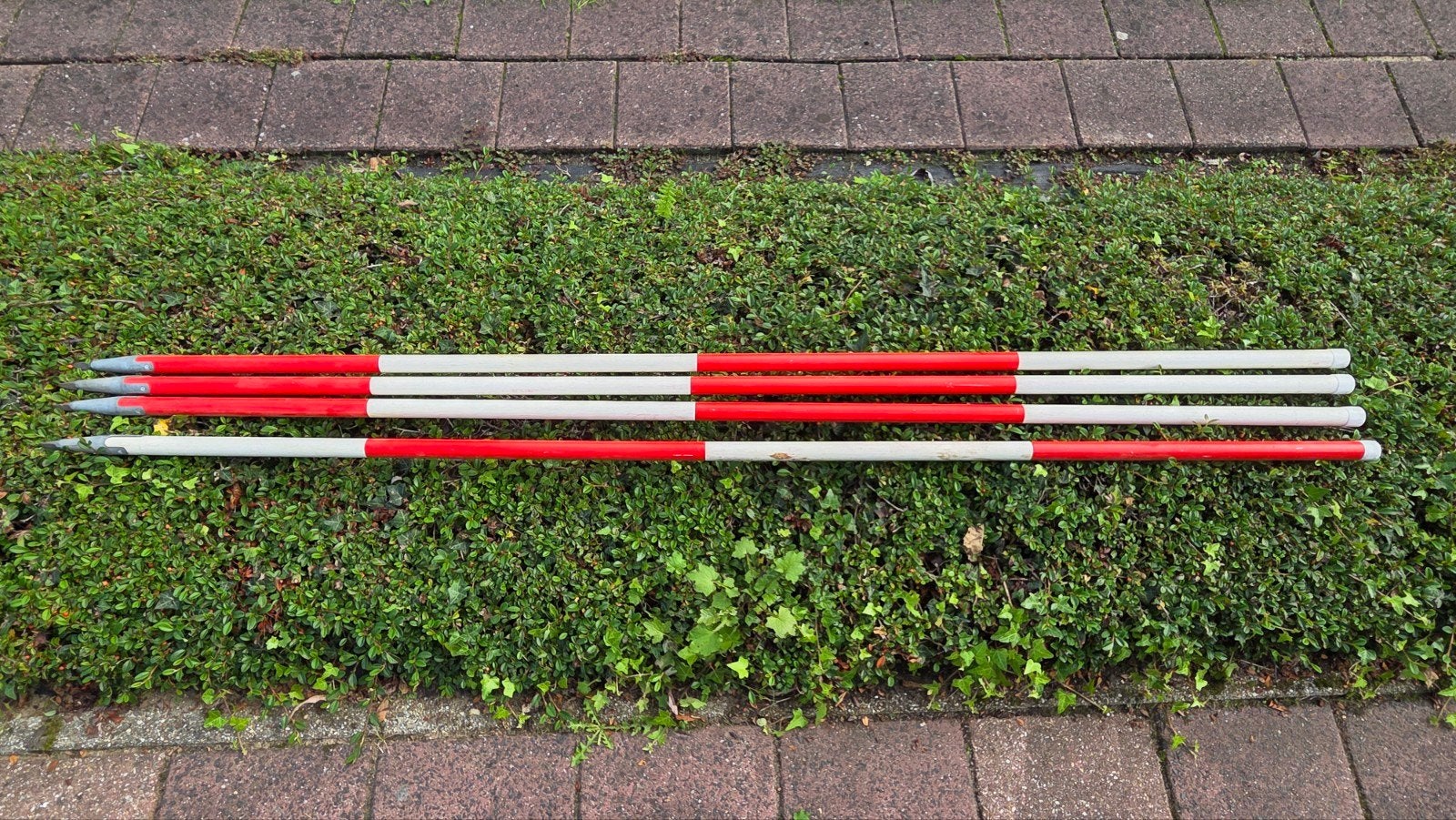4 Sjalonstokken voor weg- en waterbouw, Ophalen, Gebruikt, Overige meters