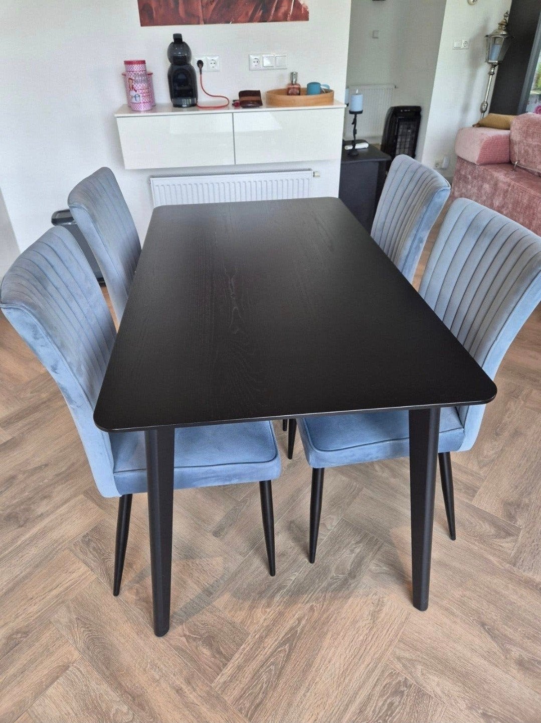 Eettafel met 4 stoelen, Ophalen of Verzenden, 4 tot 6 stoelen