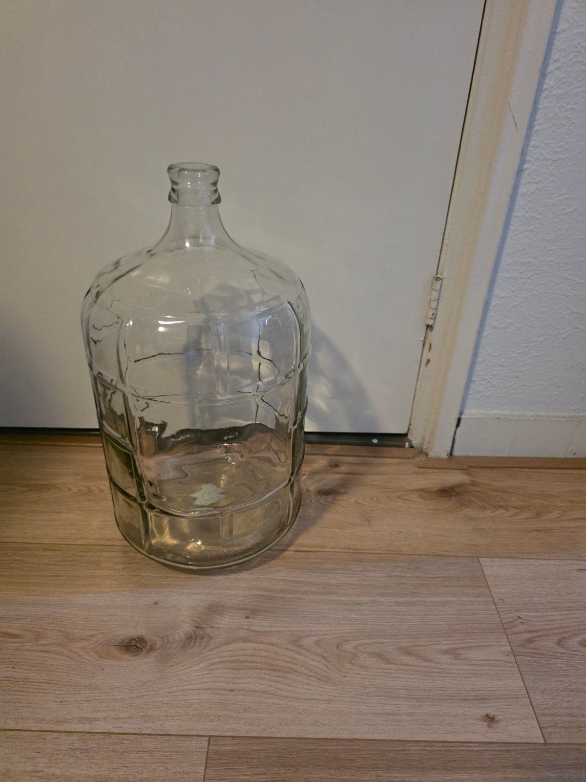 Grote glazen fles / mandfles / gistfles, Antiek en Kunst, Ophalen