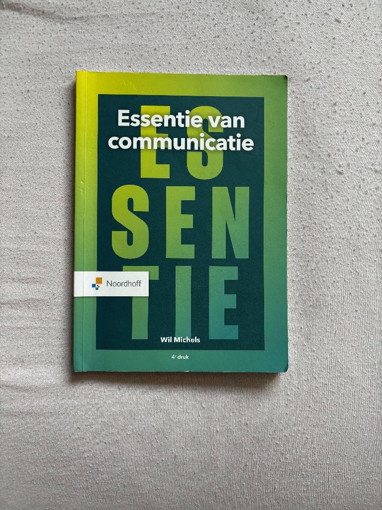 Essentie van communicatie - Wil Michels (4e druk), Boeken, Wil Michels, Zo goed als nieuw, Gamma, HBO