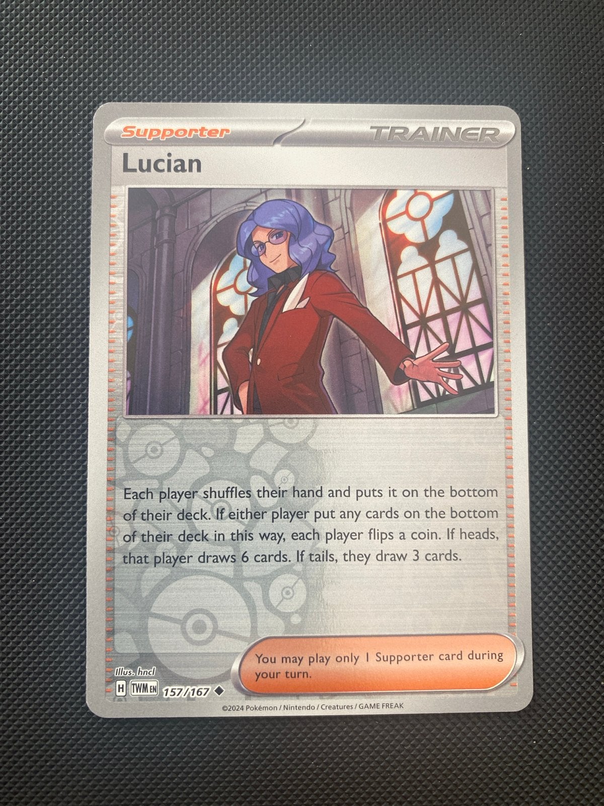 Lucian 157/167 Reverse Holo Twilight Masquerade, Ophalen of Verzenden, Zo goed als nieuw, Losse kaart, Foil
