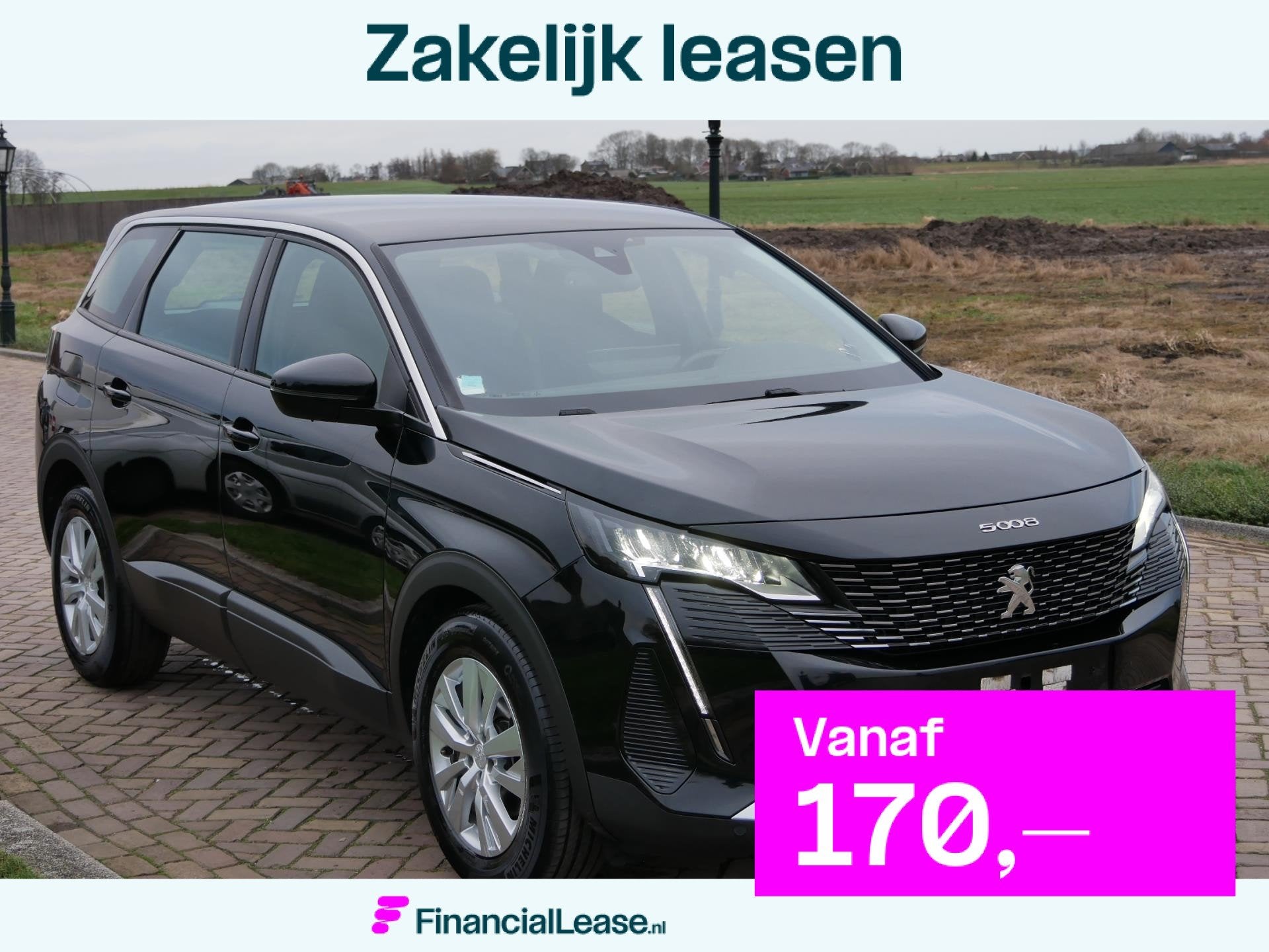 Peugeot 5008 1.5 BlueHDI Active Pack Business EAT8 7-PERS *, Stof, Zwart, 4 cilinders, Zwart