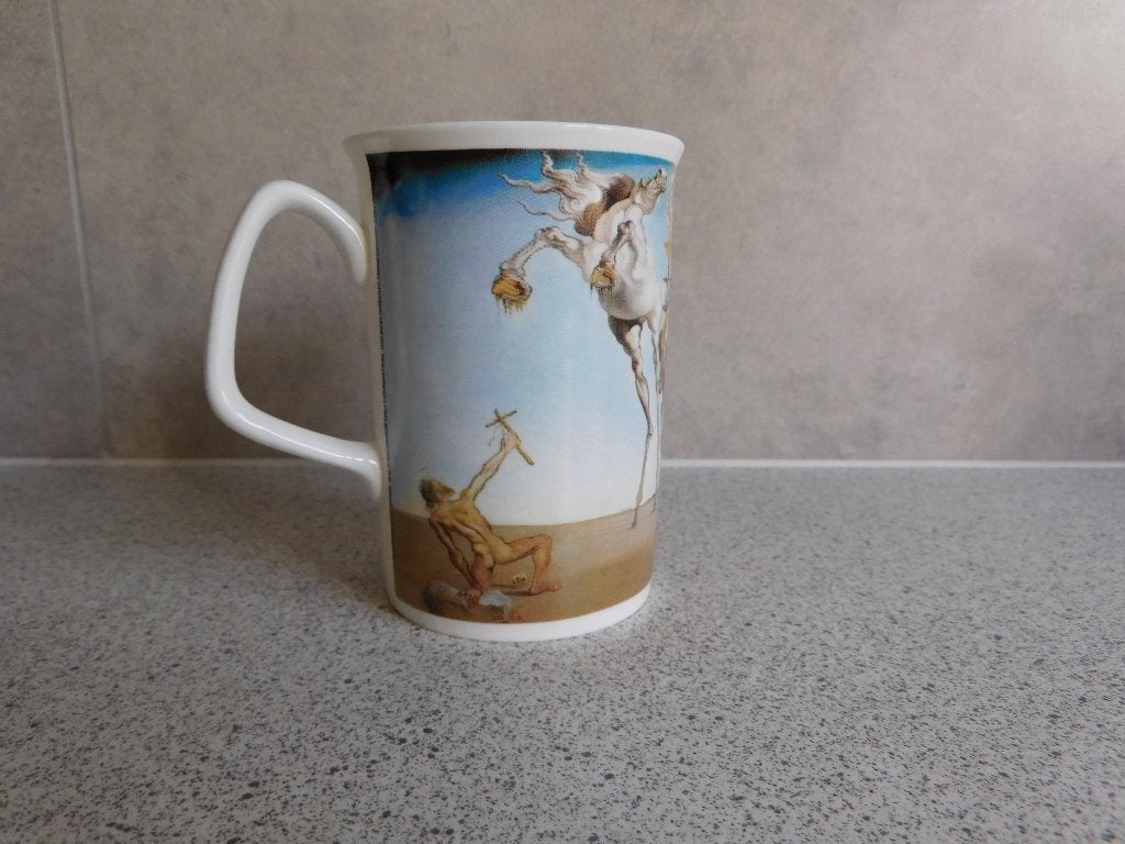Mok Fine Bone China 'Verzoeking van de Heilige Antonius', Overige merken, Zo goed als nieuw, Overige stijlen, Porselein