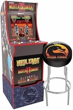Mortal Kombat Arcade Kast met Kruk - Klassieke Gaming, Ophalen, Overige merken, Zo goed als nieuw