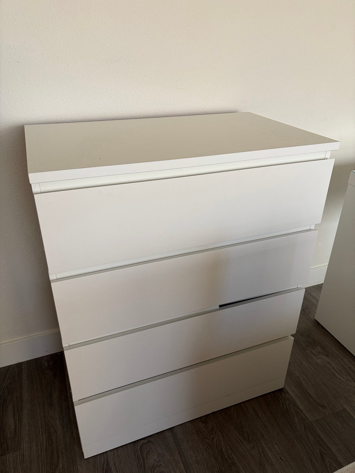 IKEA MALM Ladekast wit, 4 lades, 80x100 cm, Huis en Inrichting, Kasten | Ladekasten, Ophalen, Gebruikt, 100 tot 150 cm, 50 tot 100 cm